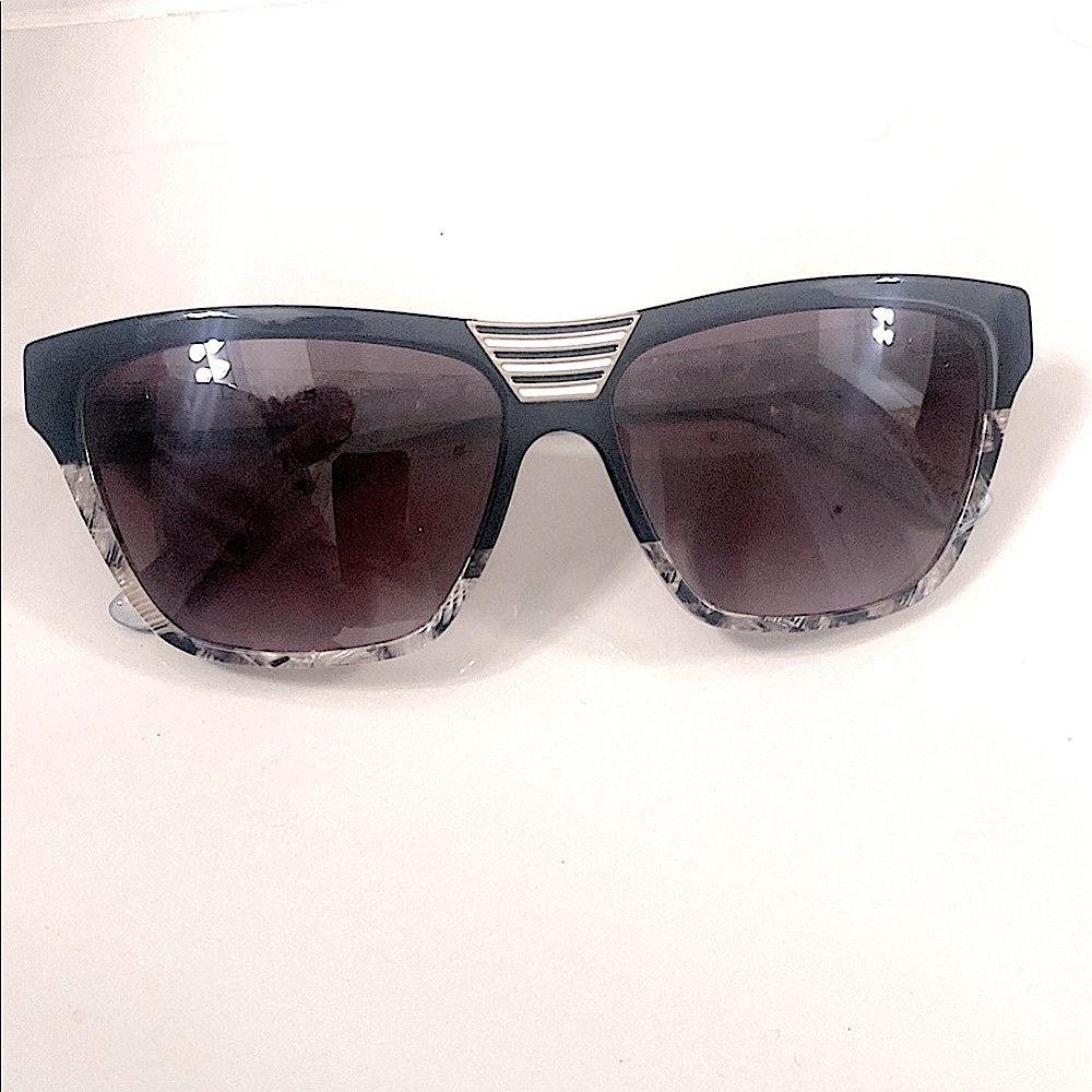 L.A.M.B. Sunglasses with Half-Frame Design and Gradient Lenses
